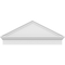 Ekena Millwork Peaked Cap Smooth Architectural PVC Combination Pediment, 42"W x 17-3/8"H x 2-3/4"P (Pitch 6/12) PEDPC042X175PKC00 - alternate 6